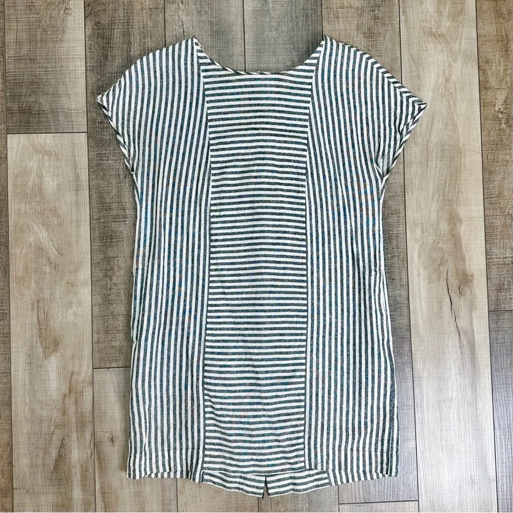 Stripe Linen Shift Dress